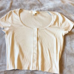 UO Cream Crop Top
